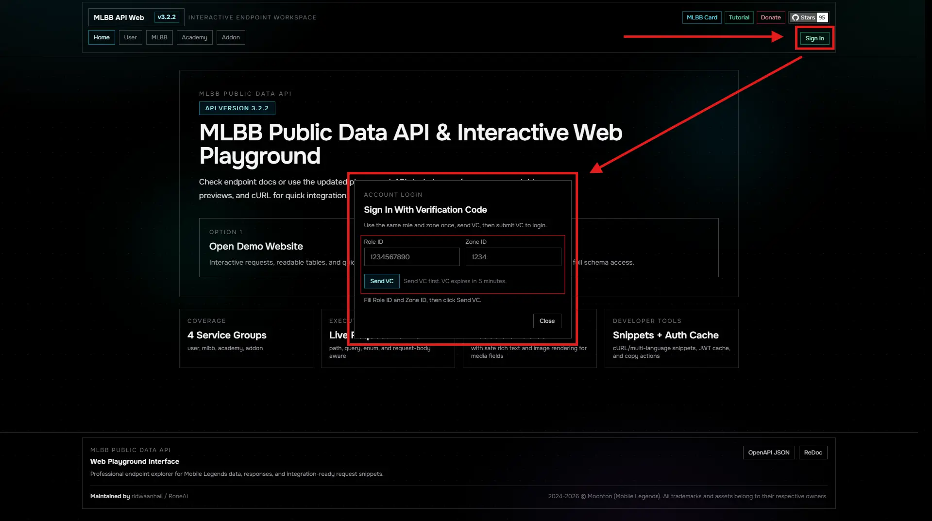 Step 2: Sign In First (Mandatory for User Endpoints)